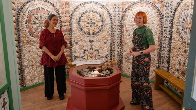 The Room of Discovery at A la Ronde, Devon.
